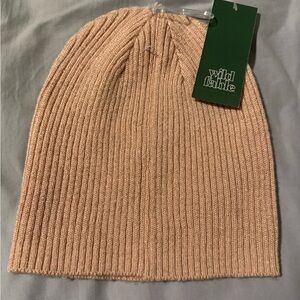 Wild Fable Rose Gold Glittery Knit Beanie One Size NWT